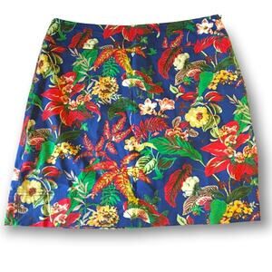 Talbots bold primary colors floral skirt, Size 10
